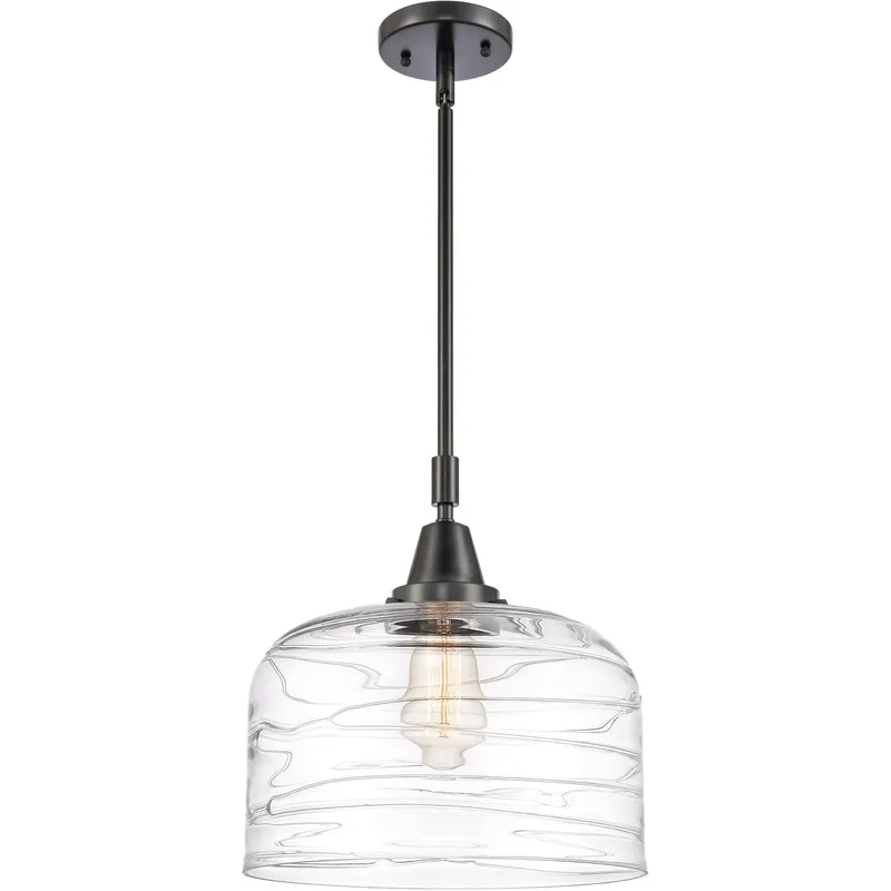 Franklin Restoration Bell LED 12 inch Matte Black Mini Pendant Ceiling Light