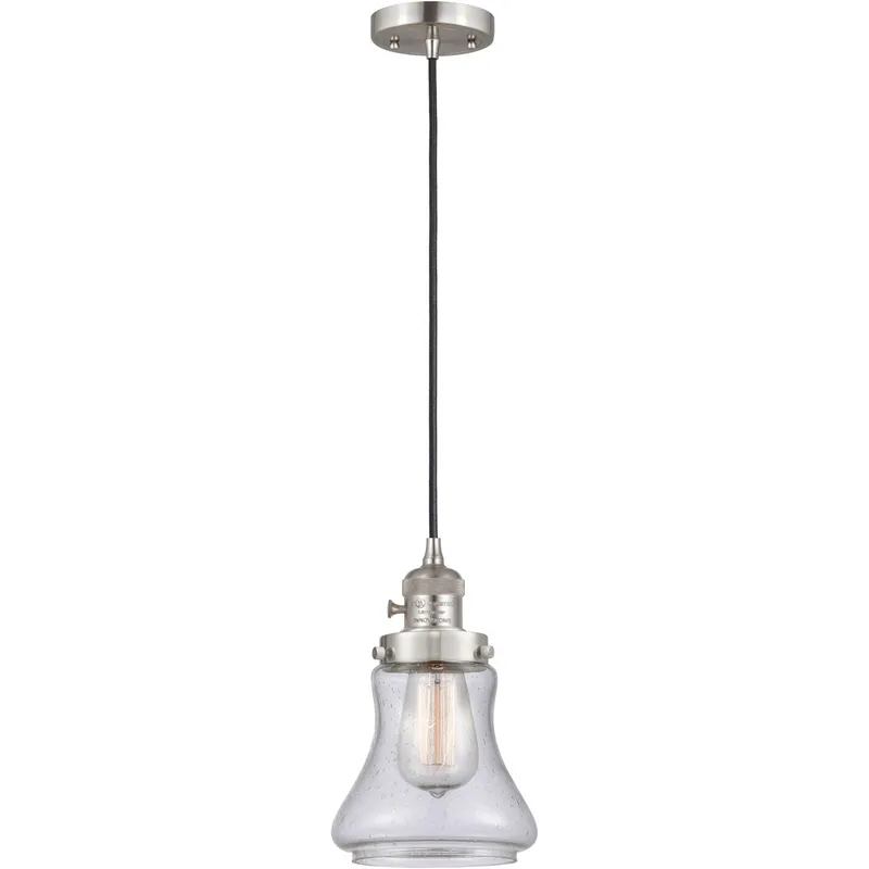 Franklin Restoration Bellmont 1 Light 6 inch Brushed Satin Nickel Mini Pendant Ceiling Light