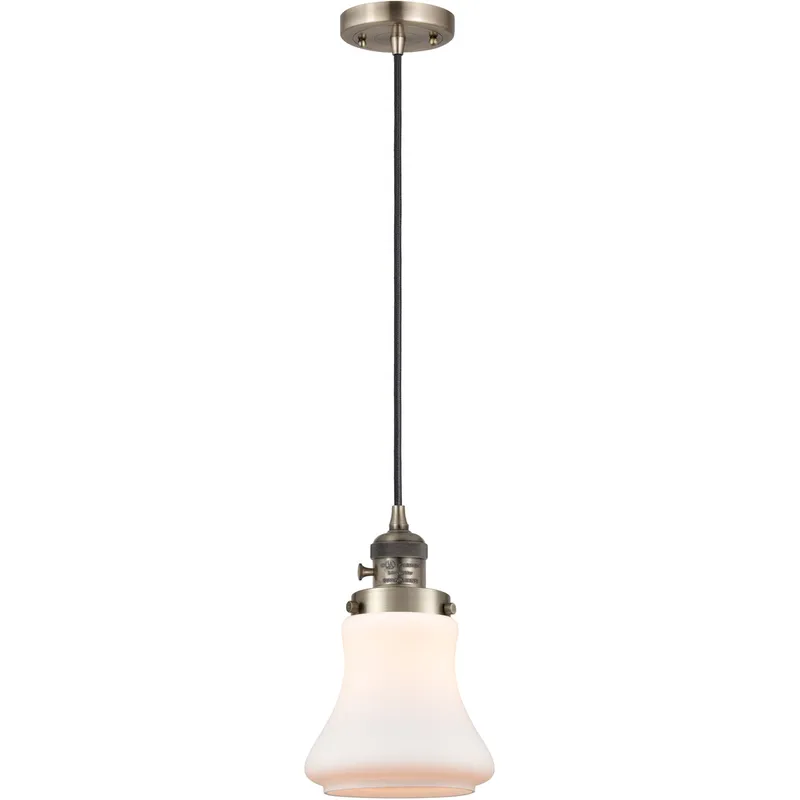 Franklin Restoration Bellmont 1 Light 6 inch Antique Brass Mini Pendant Ceiling Light