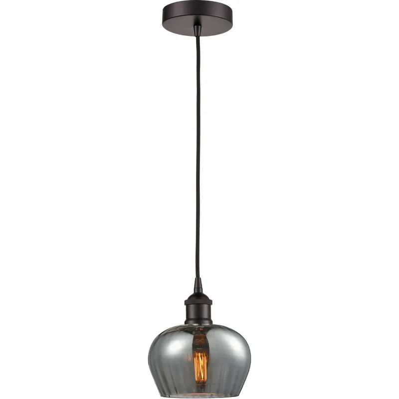 Edison Fenton LED 7 inch Oil Rubbed Bronze Mini Pendant Ceiling Light