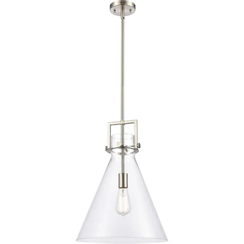 Restoration Newton LED 14 inch Brushed Satin Nickel Mini Pendant Ceiling Light, Restoration
