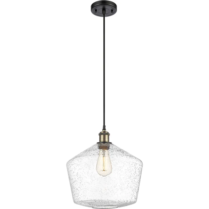 Ballston Cindyrella 1 Light 12 inch Black Antique Brass Mini Pendant Ceiling Light