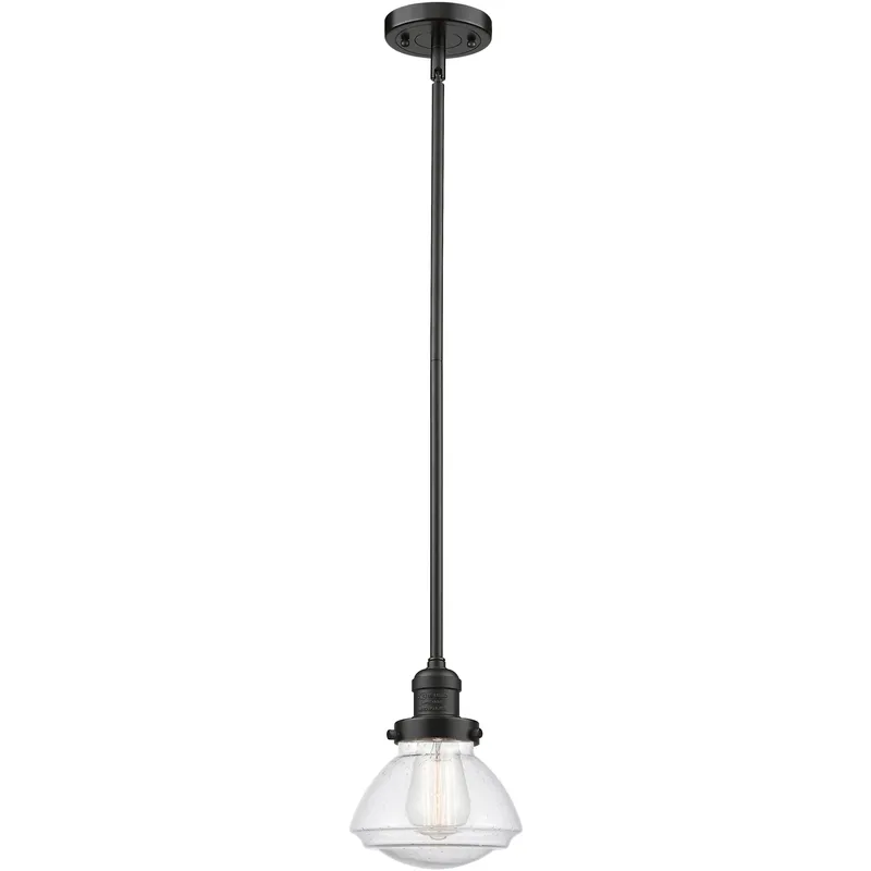 Franklin Restoration Olean LED 6.75 inch Oil Rubbed Bronze Mini Pendant Ceiling Light in Seedy, Franklin Restoration