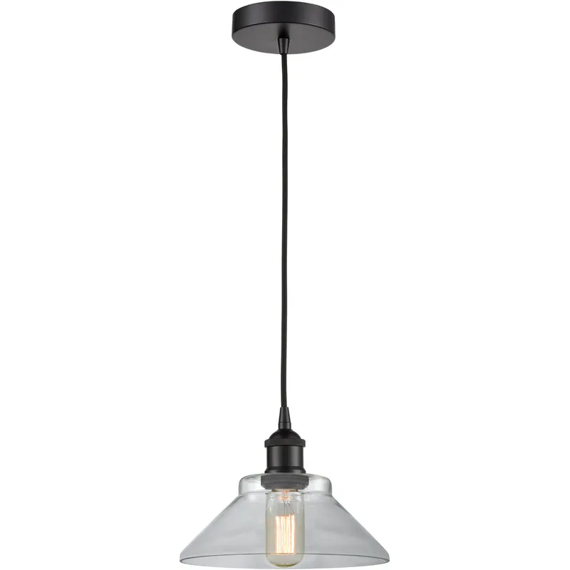 Edison Orwell LED 8 inch Matte Black Mini Pendant Ceiling Light