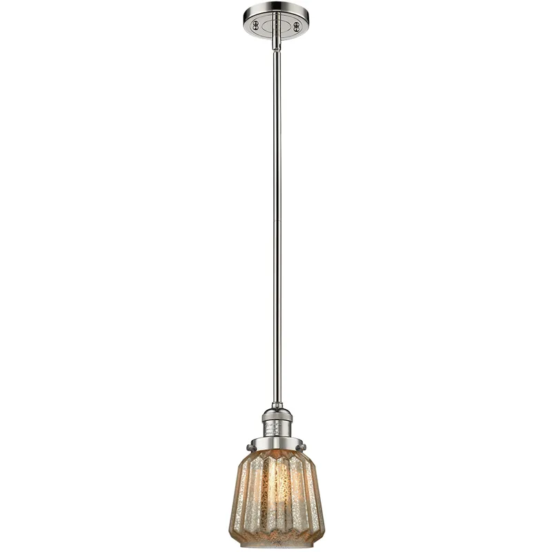 Franklin Restoration Chatham 1 Light 6 inch Polished Nickel Mini Pendant Ceiling Light in Incandescent, Mercury, Franklin Restoration
