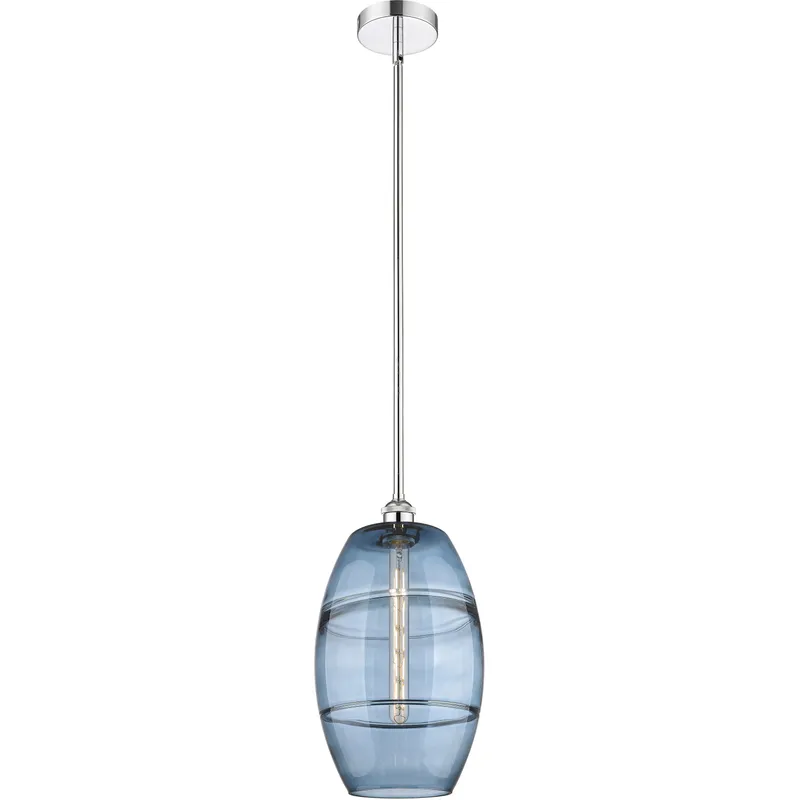 Edison Vaz 1 Light 10 inch Polished Chrome Stem Hung Mini Pendant Ceiling Light