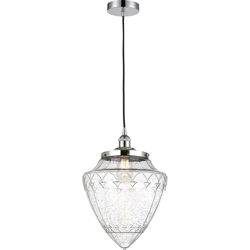 Edison Bullet 1 Light 12 inch Polished Chrome Mini Pendant Ceiling Light