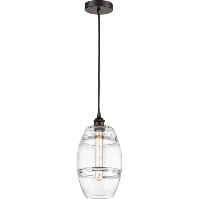 Edison Vaz 1 Light 8 inch Oil Rubbed Bronze Cord Hung Mini Pendant Ceiling Light