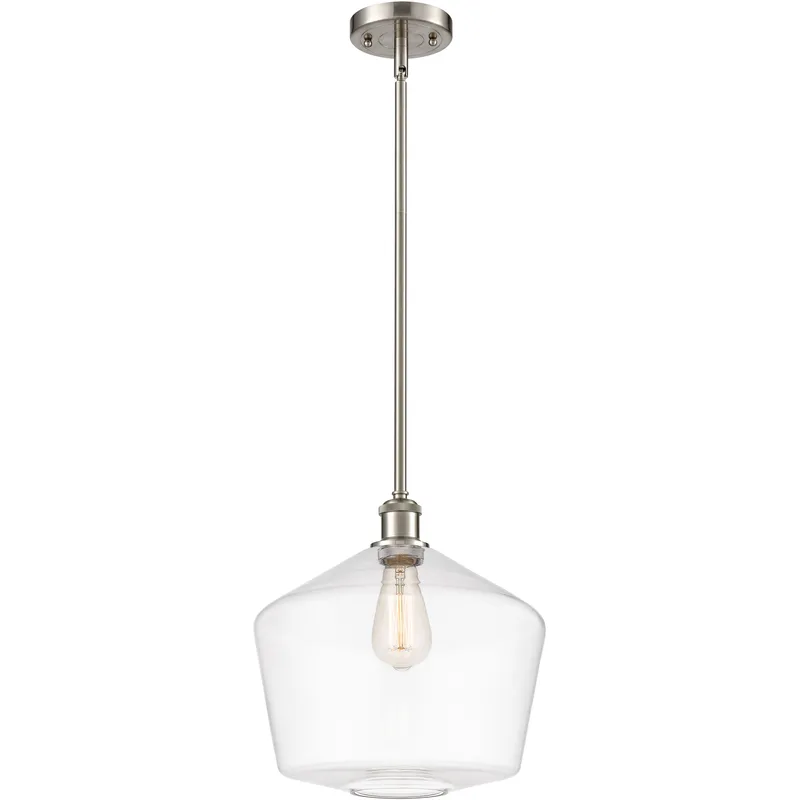 Ballston Cindyrella 1 Light 12 inch Brushed Satin Nickel Mini Pendant Ceiling Light in Incandescent, Clear Glass