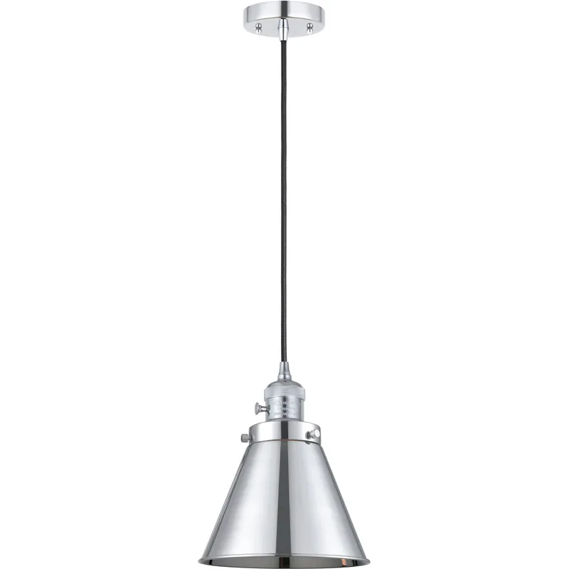 Franklin Restoration Appalachian 1 Light 8 inch Polished Chrome Mini Pendant Ceiling Light in Incandescent