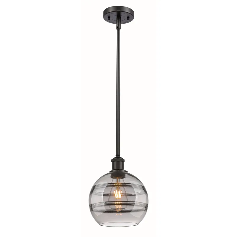 Ballston Rochester 1 Light 8 inch Oil Rubbed Bronze Stem Hung Mini Pendant Ceiling Light