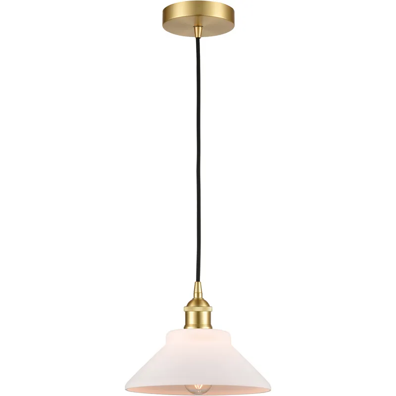 Edison Orwell LED 8 inch Satin Gold Mini Pendant Ceiling Light