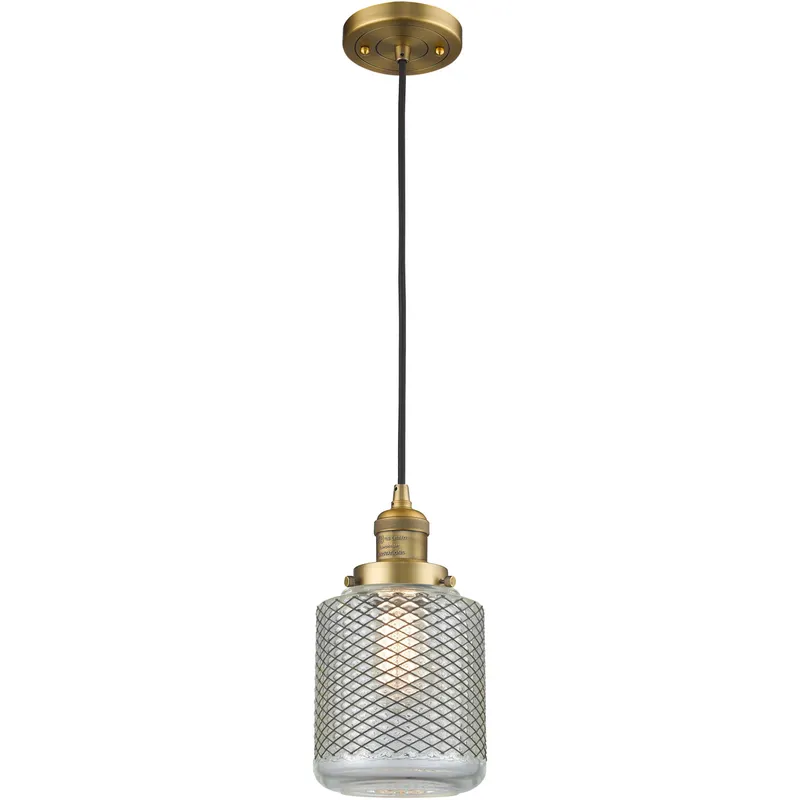 Franklin Restoration Stanton LED 6 inch Brushed Brass Mini Pendant Ceiling Light, Franklin Restoration