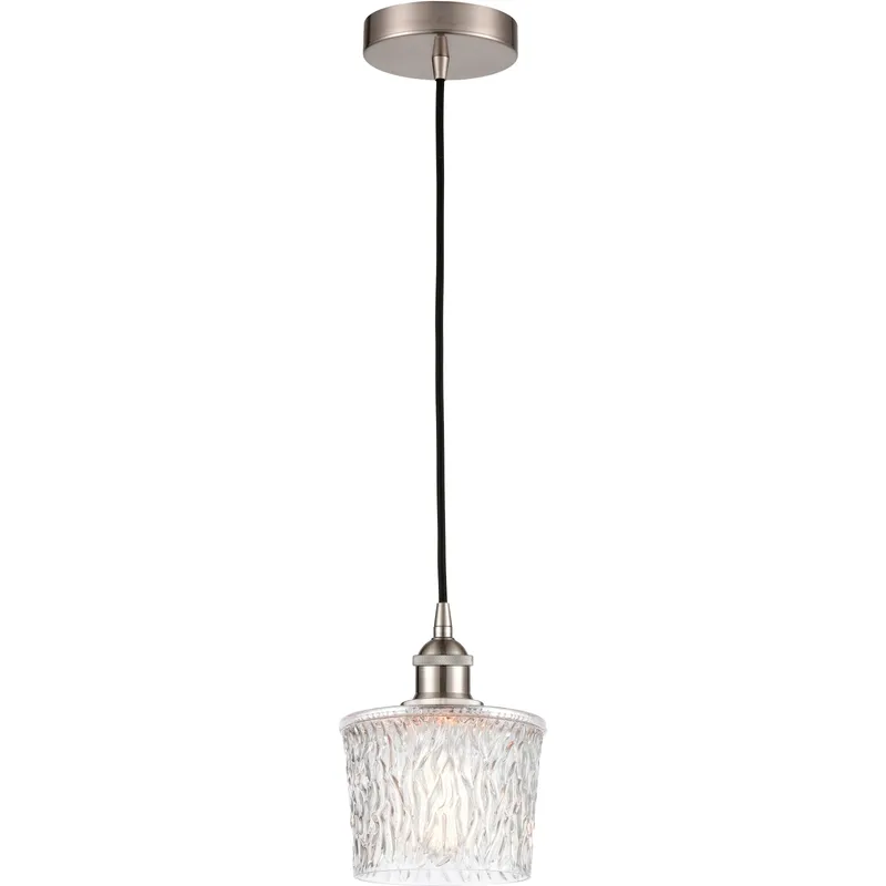 Edison Niagra LED 6.5 inch Brushed Satin Nickel Mini Pendant Ceiling Light