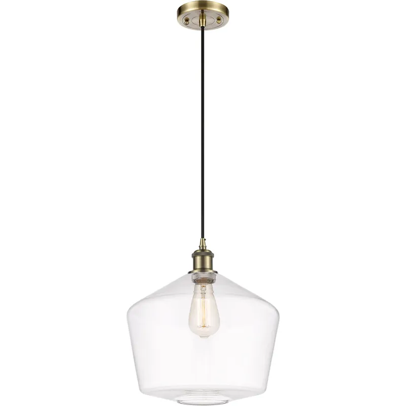 Ballston Cindyrella 1 Light 12 inch Antique Brass Mini Pendant Ceiling Light