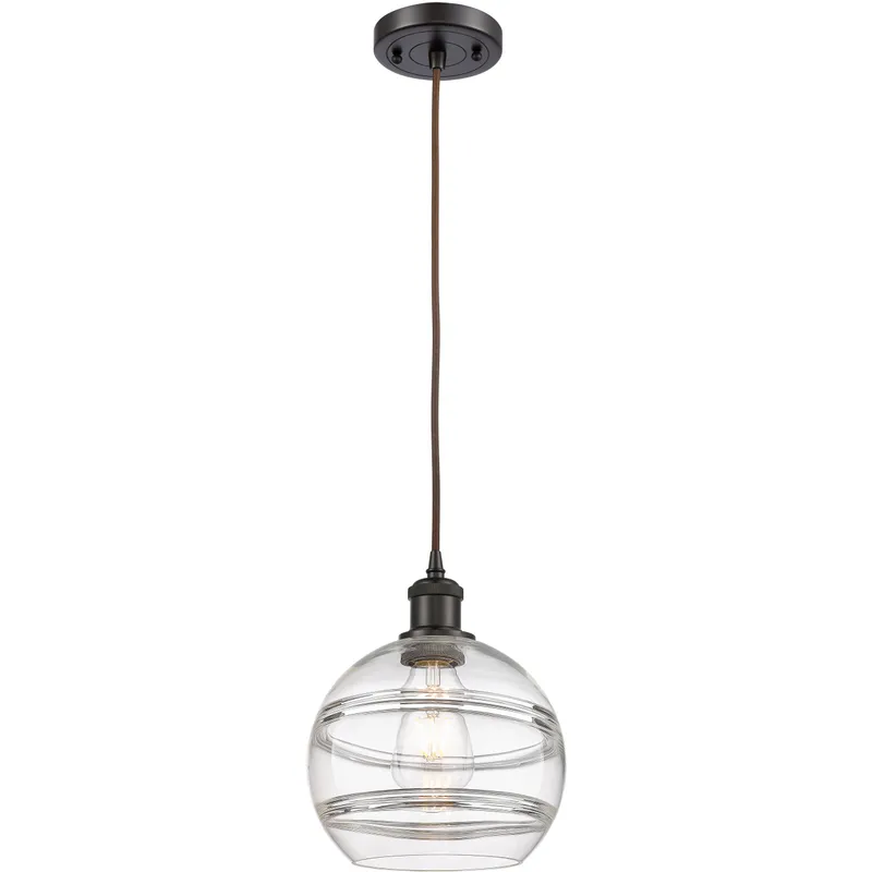 Ballston Rochester 1 Light 8 inch Oil Rubbed Bronze Cord Hung Mini Pendant Ceiling Light