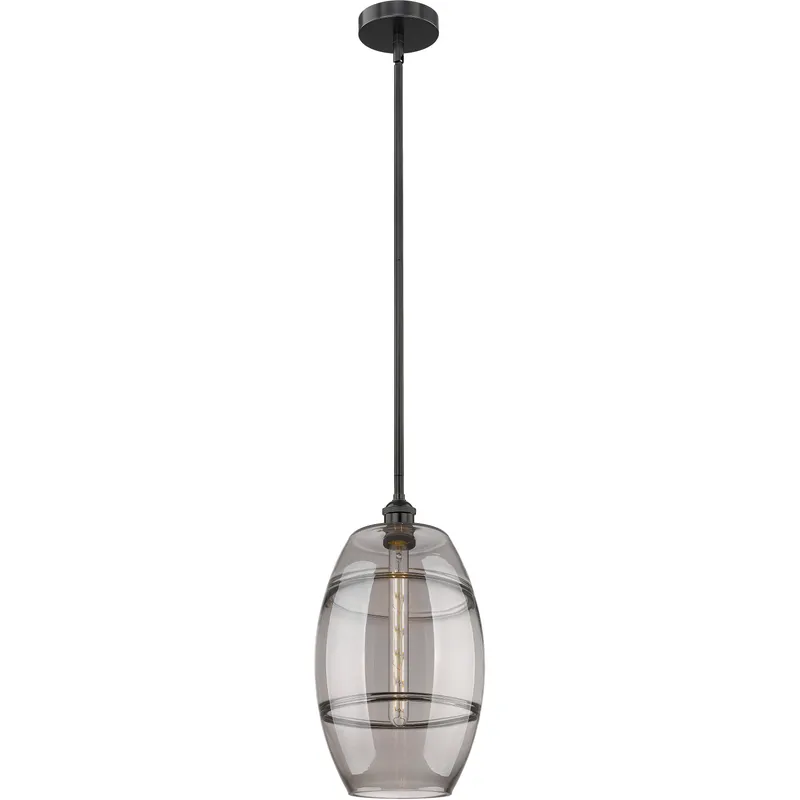 Edison Vaz 1 Light 10 inch Matte Black Stem Hung Mini Pendant Ceiling Light