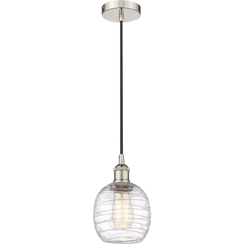 Edison Belfast 1 Light 6 inch Polished Nickel Mini Pendant Ceiling Light