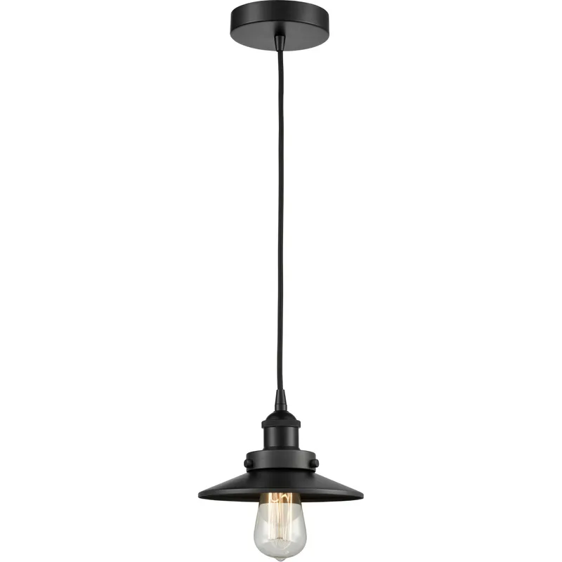 Franklin Restoration Railroad LED 8 inch Matte Black Mini Pendant Ceiling Light
