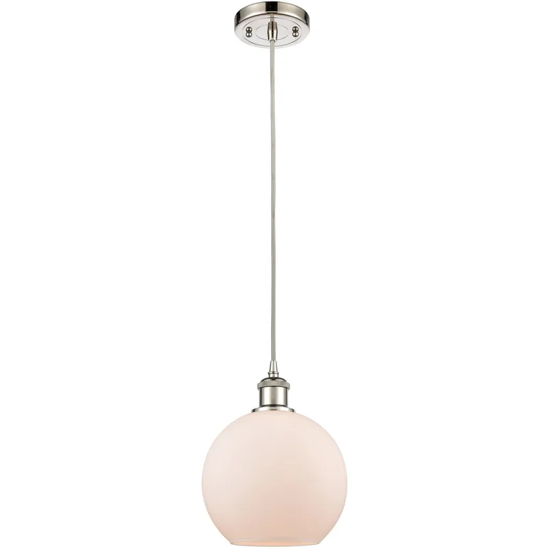 Ballston Athens 1 Light 8 inch Polished Nickel Mini Pendant Ceiling Light