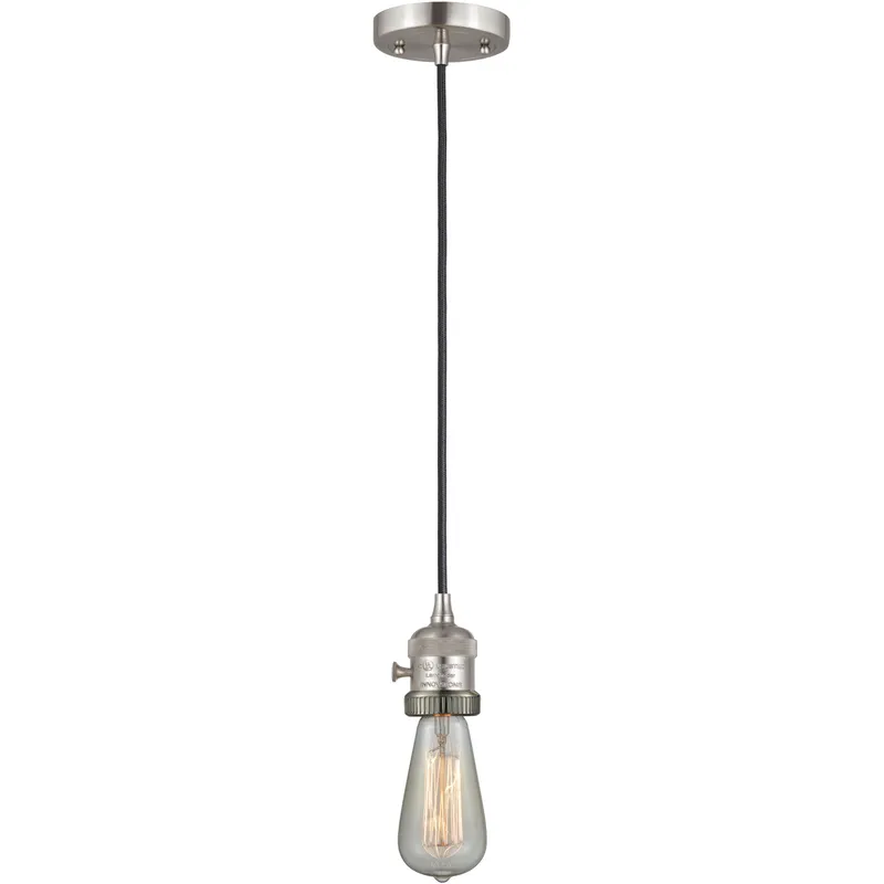 Franklin Restoration Bare Bulb LED 2 inch Brushed Satin Nickel Mini Pendant Ceiling Light