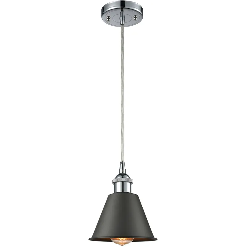 Ballston Smithfield 1 Light 7 inch Polished Chrome Mini Pendant Ceiling Light