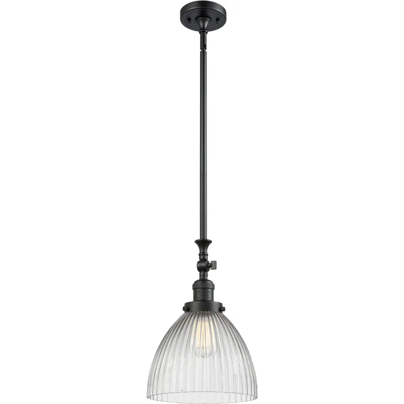 Franklin Restoration Seneca Falls LED 9.5 inch Matte Black Mini Pendant Ceiling Light, Franklin Restoration