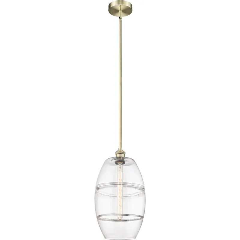 Edison Vaz 1 Light 10 inch Antique Brass Stem Hung Mini Pendant Ceiling Light