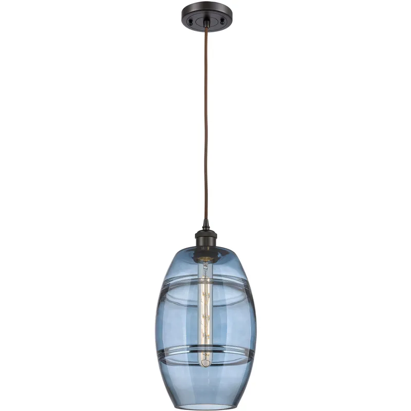 Ballston Vaz 1 Light 8 inch Oil Rubbed Bronze Cord Hung Mini Pendant Ceiling Light