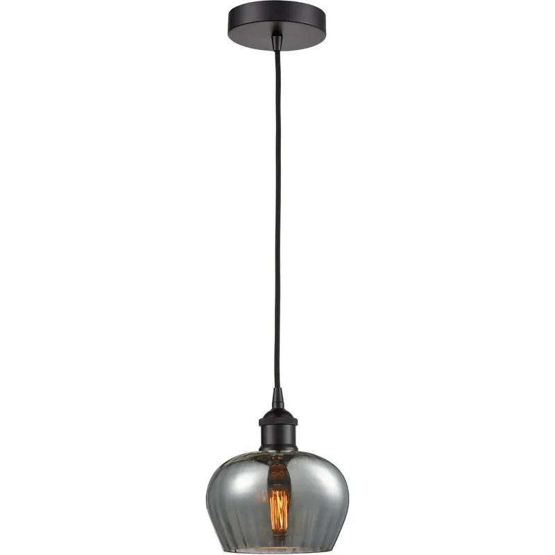 Edison Fenton LED 7 inch Matte Black Mini Pendant Ceiling Light