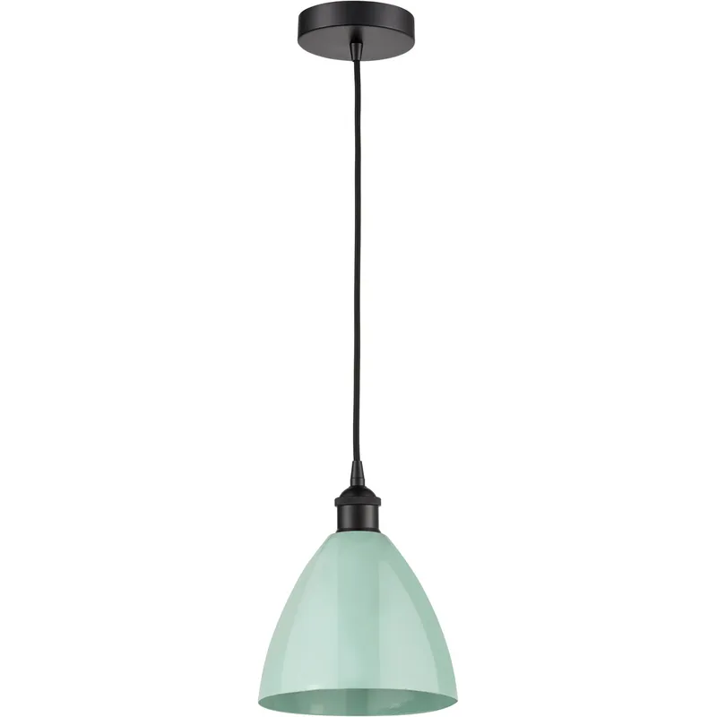 Edison Plymouth Dome LED 8 inch Matte Black Mini Pendant Ceiling Light