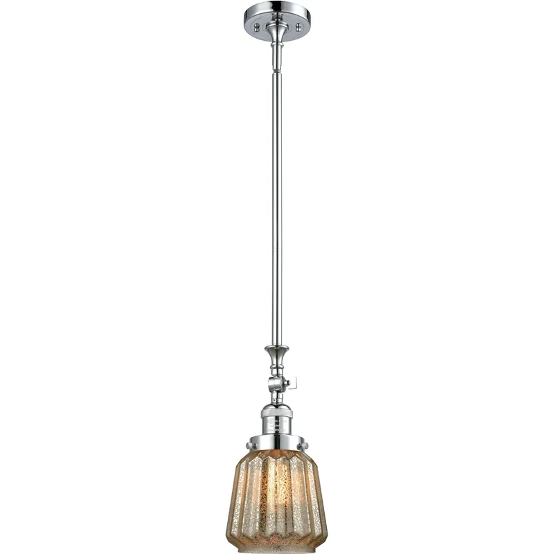 Franklin Restoration Chatham 1 Light 6 inch Polished Chrome Mini Pendant Ceiling Light in Incandescent, Mercury, Franklin Restoration