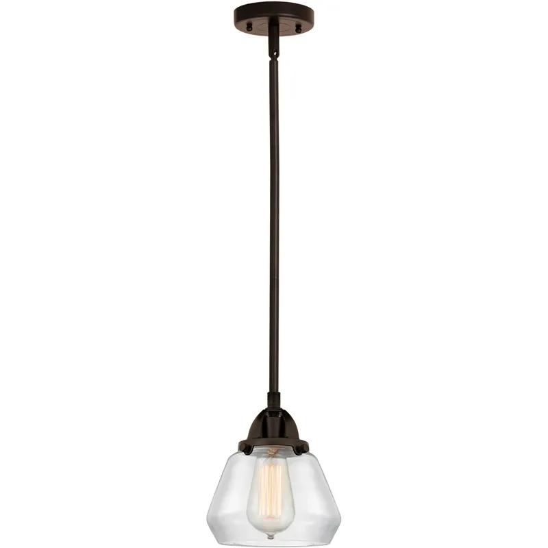 Nouveau 2 Fulton LED 6.75 inch Oil Rubbed Bronze Mini Pendant Ceiling Light in Clear