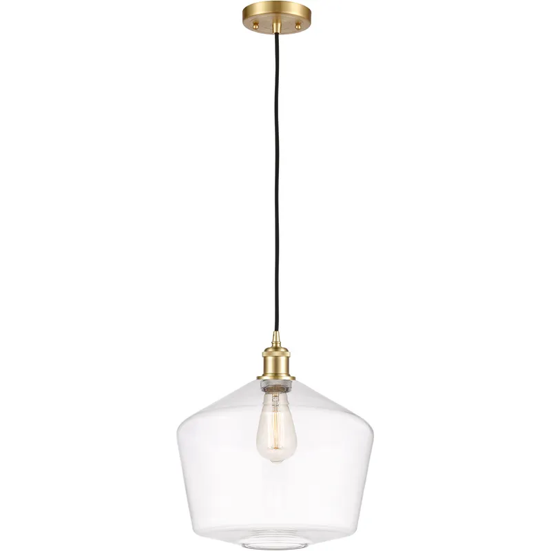 Ballston Cindyrella 1 Light 12 inch Satin Gold Mini Pendant Ceiling Light