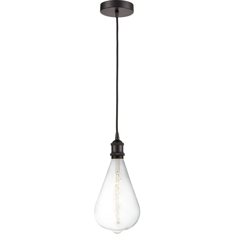 Ballston Edison LED 6.5 inch Oil Rubbed Bronze Mini Pendant Ceiling Light, Ballston