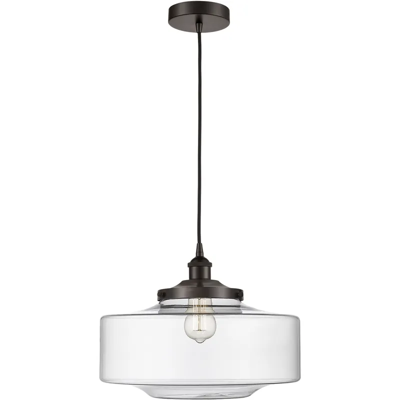 Bridgeton 1 Light 16 inch Oil Rubbed Bronze Mini Pendant Ceiling Light in Clear Glass