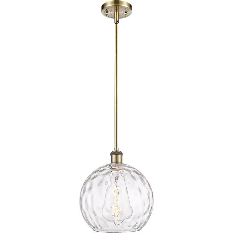Ballston Athens Water Glass LED 10 inch Antique Brass Mini Pendant Ceiling Light