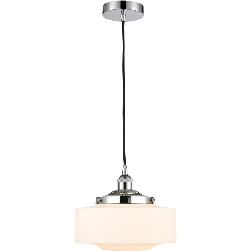 Bridgeton 1 Light 12 inch Polished Chrome Mini Pendant Ceiling Light in Matte White Glass