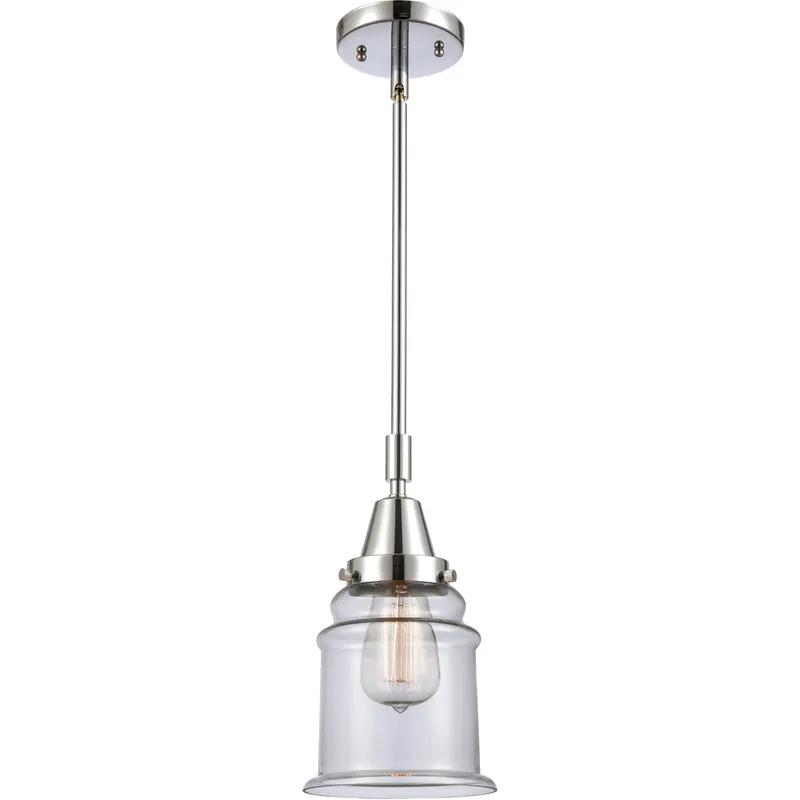 Franklin Restoration Canton LED 6.5 inch Polished Chrome Mini Pendant Ceiling Light in Clear Glass