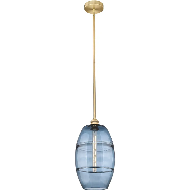 Edison Vaz 1 Light 10 inch Brushed Brass Stem Hung Mini Pendant Ceiling Light