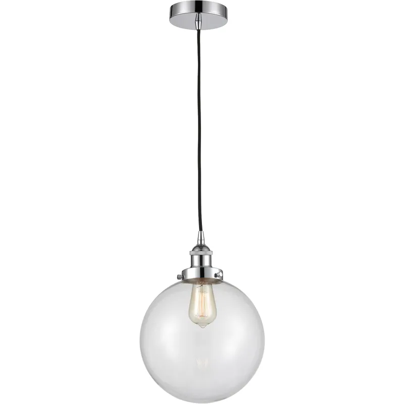 Edison Beacon LED 10 inch Polished Chrome Mini Pendant Ceiling Light