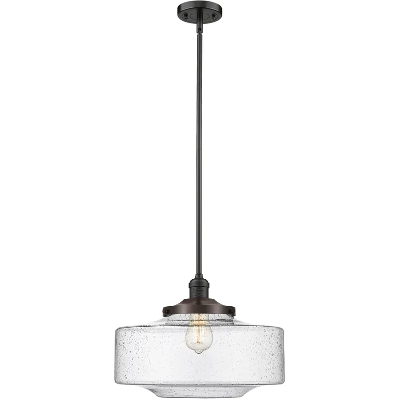 Franklin Restoration Bridgeton LED 11.75 inch Oil Rubbed Bronze Mini Pendant Ceiling Light in Seedy