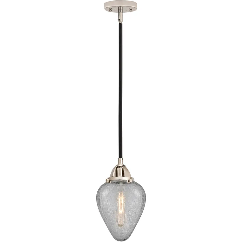 Nouveau 2 Geneseo LED 7 inch Black Polished Nickel Mini Pendant Ceiling Light