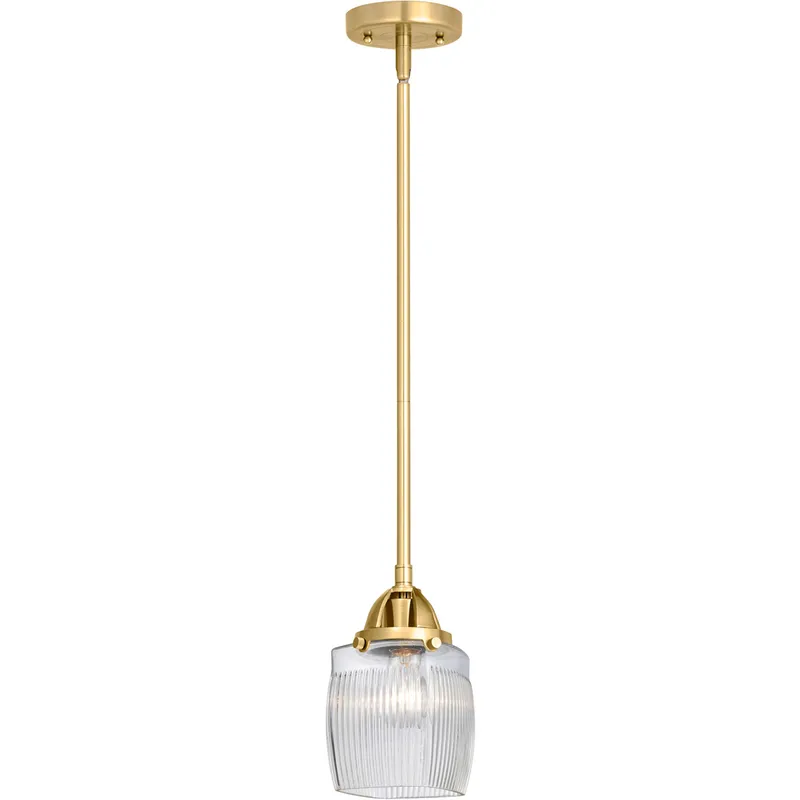 Nouveau 2 Colton LED 6 inch Satin Gold Mini Pendant Ceiling Light