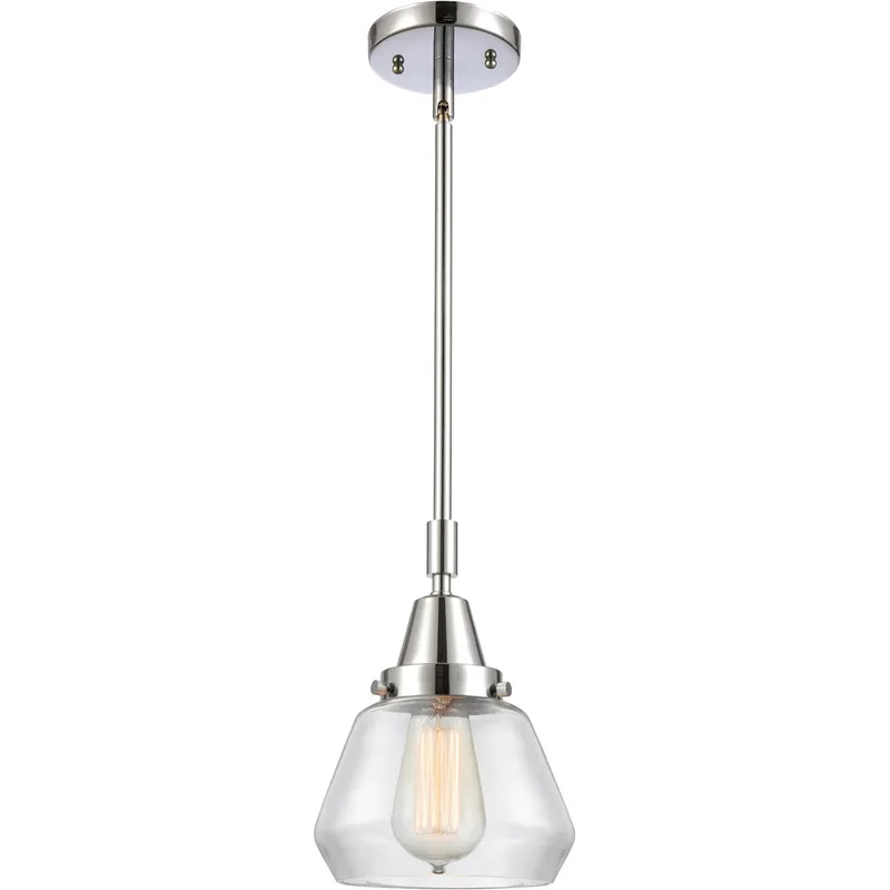 Franklin Restoration Fulton LED 7 inch Polished Chrome Mini Pendant Ceiling Light in Clear Glass