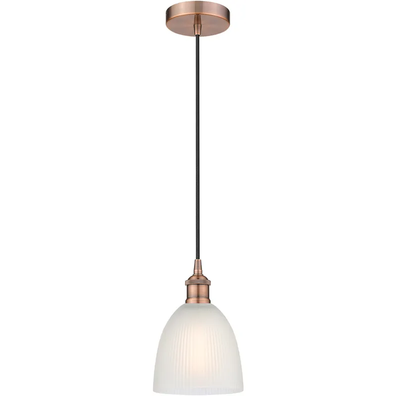 Edison Castile LED 6 inch Antique Copper Mini Pendant Ceiling Light