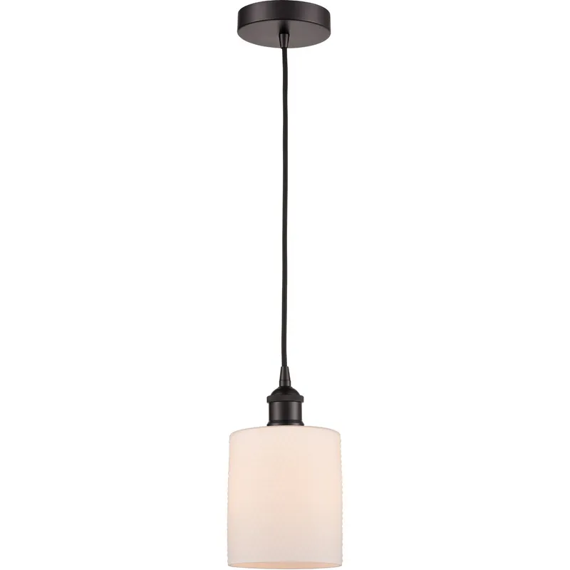 Edison Cobbleskill LED 5 inch Oil Rubbed Bronze Mini Pendant Ceiling Light