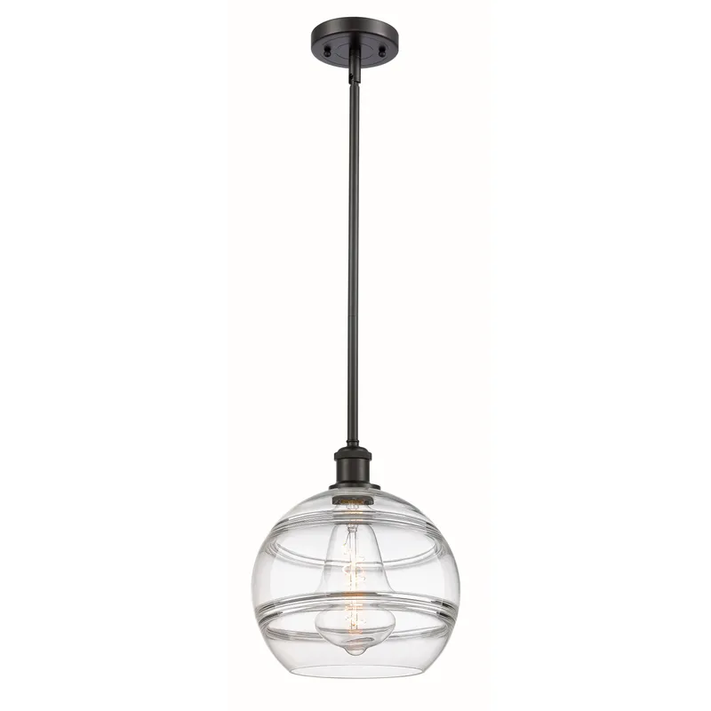 Ballston Rochester 1 Light 10 inch Oil Rubbed Bronze Stem Hung Mini Pendant Ceiling Light