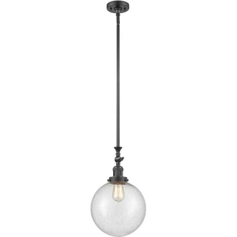 Franklin Restoration Beacon 1 Light 10 inch Oil Rubbed Bronze Mini Pendant Ceiling Light in Incandescent, Seedy, Franklin Restoration