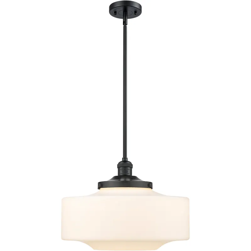 Franklin Restoration Bridgeton 1 Light 11.75 inch Matte Black Mini Pendant Ceiling Light in Incandescent, Matte White